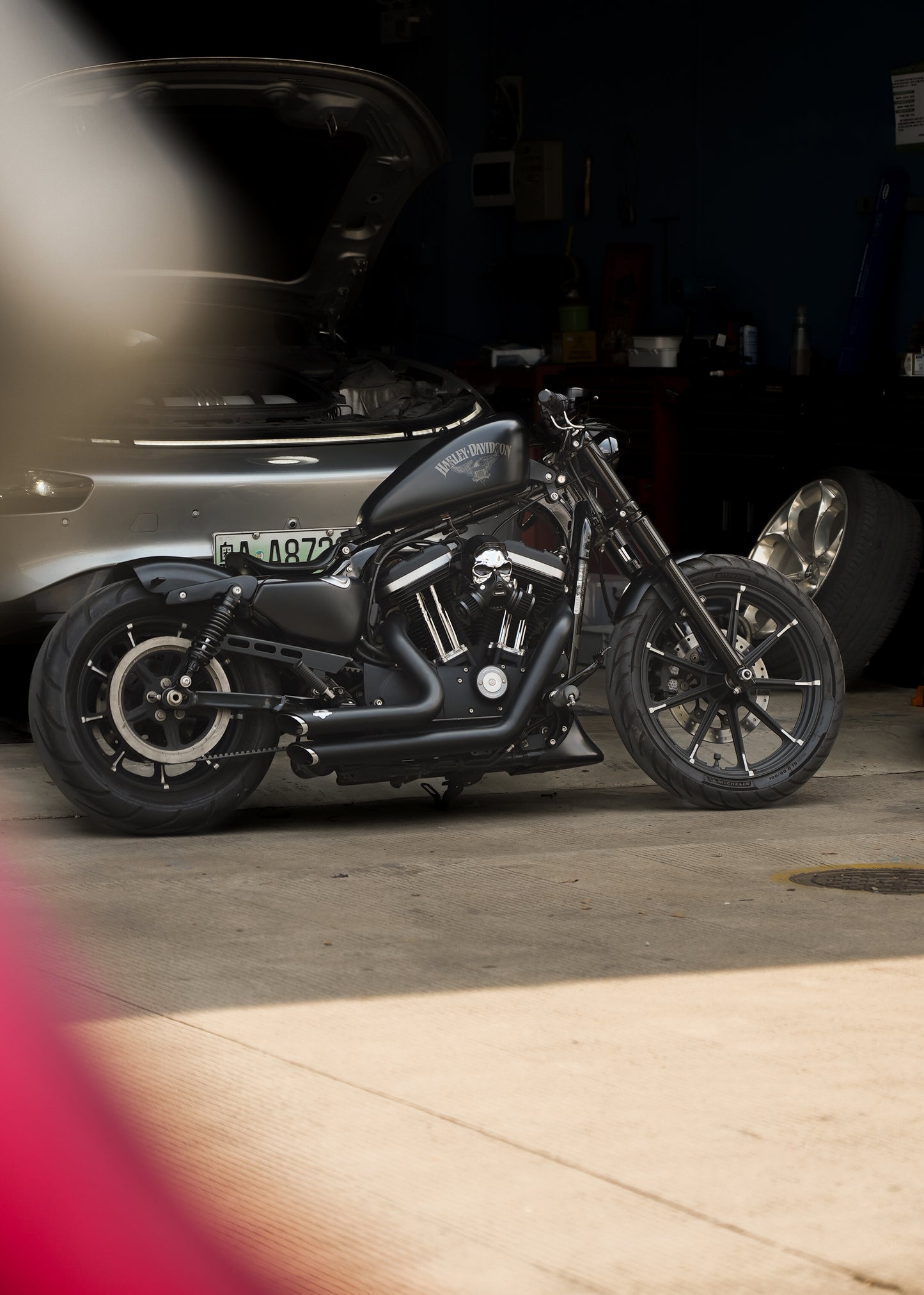 Custom Harley Sportster Lowering Shocks - Kantoworks