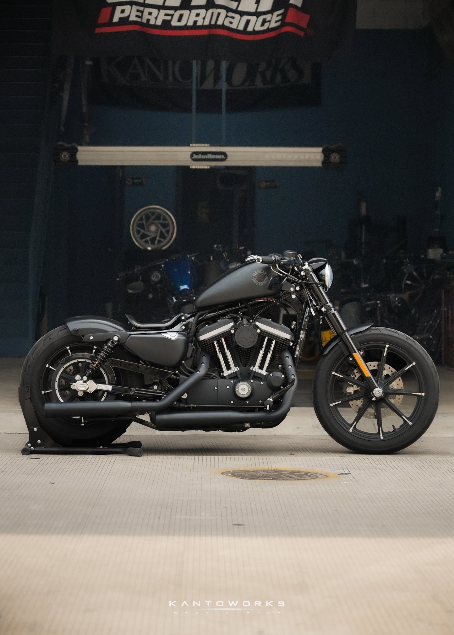 Custom Harley Sportster Lowering Shocks - Kantoworks