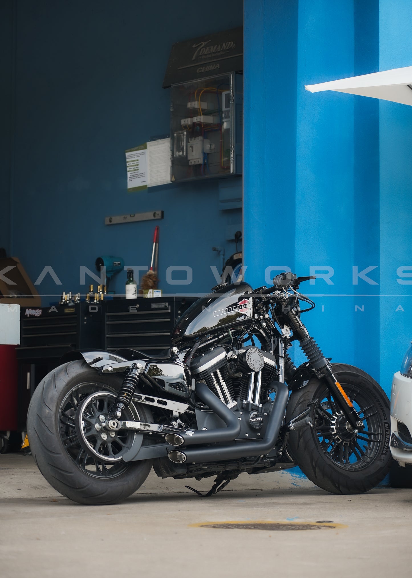 Custom Harley Sportster Lowering Shocks - Kantoworks