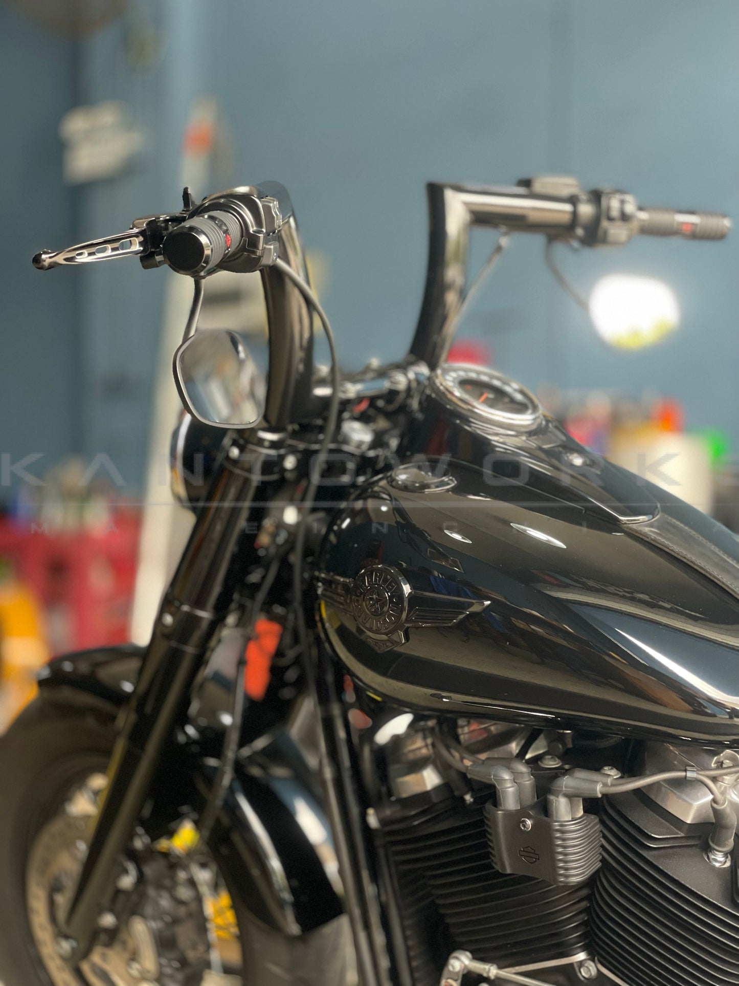 Softail "KT Bull"1.5"or 2" Fat Bars – Built for Harleys with 1"or 1.25" Risers