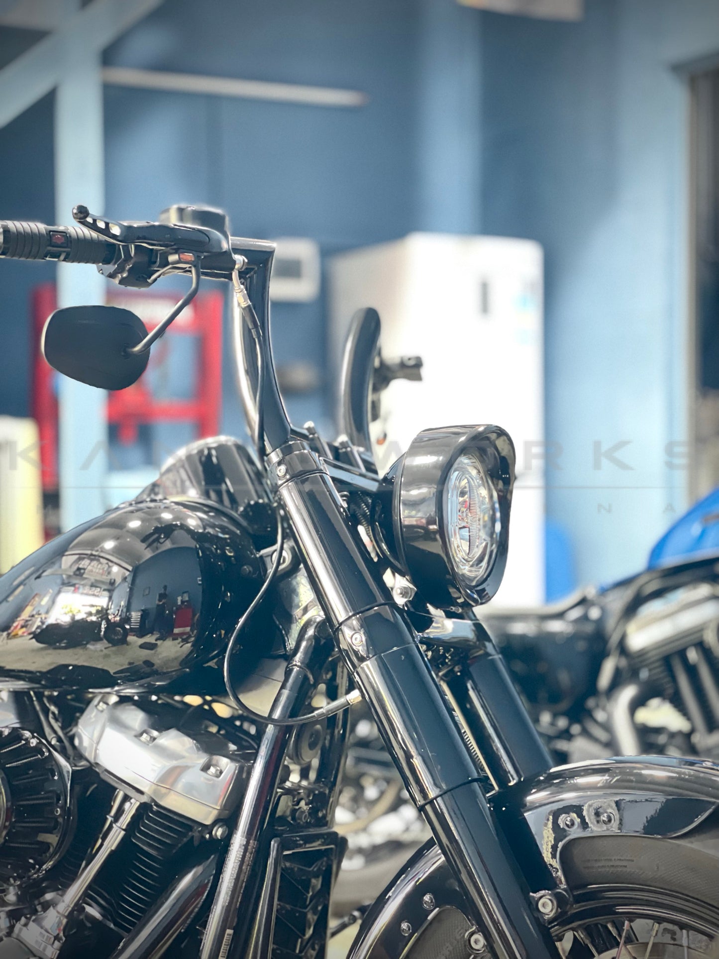 Softail "KT Bull"1.5"or 2" Fat Bars – Built for Harleys with 1"or 1.25" Risers